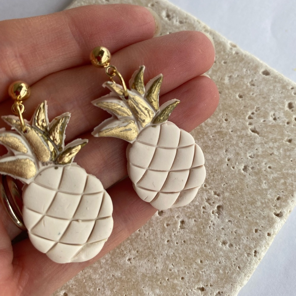 Pineapple earrings handmade